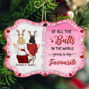 I Just Want To Touch Your Butt All The Time - Anniversary, Christmas Gift For Spouse, Lover, Husband, Wife, Boyfriend, Girlfriend, Couples - Personalized Medallion Wooden Ornament