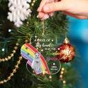 Custom Photo Dog Cat At The Rainbow Bridge - Christmas Keepsake, Memorial Gift For Pet Lovers - Personalized Custom Shaped Acrylic Ornament