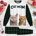 Custom Photo Cat Mom Cat Dad - Gift For Cat Lovers - Personalized Unisex Pajamas Set