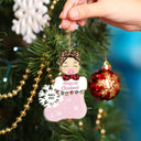 Baby's 1st Christmas - Newborn Baby Gift - Personalized Cutout Acrylic Ornament