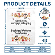 Christmas, Family, Funny - Packages Welcome People Tolerated - Personalized Mailbox Cover