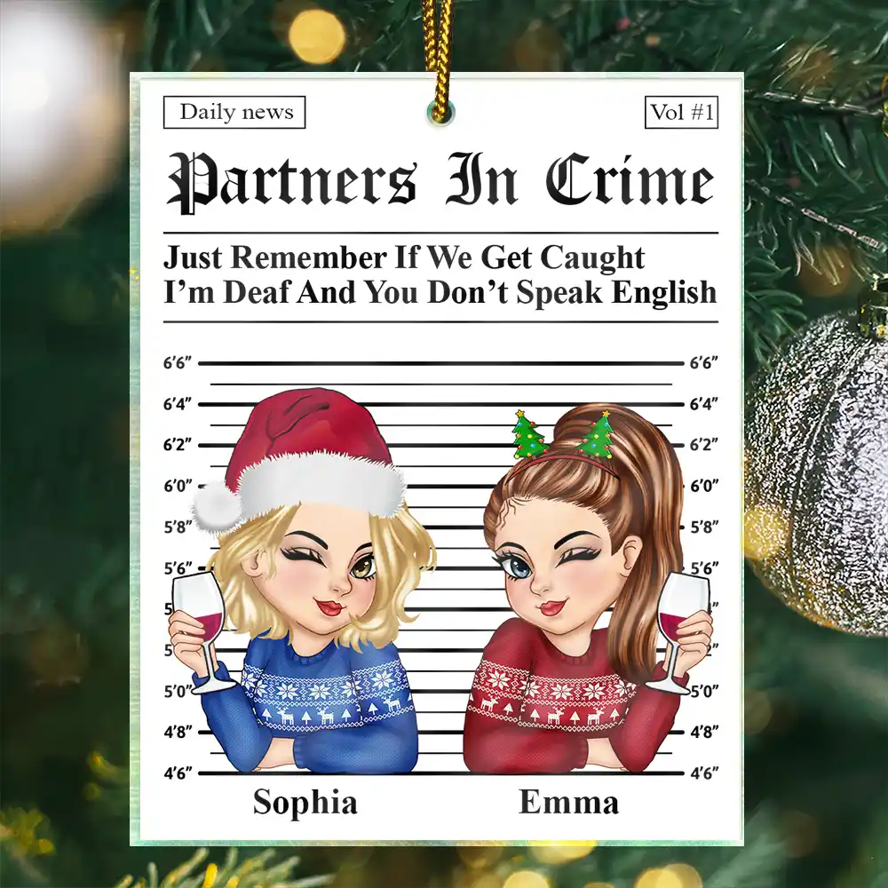 Partners In Crime Daily News - Personalized Custom Shaped Acrylic Ornament