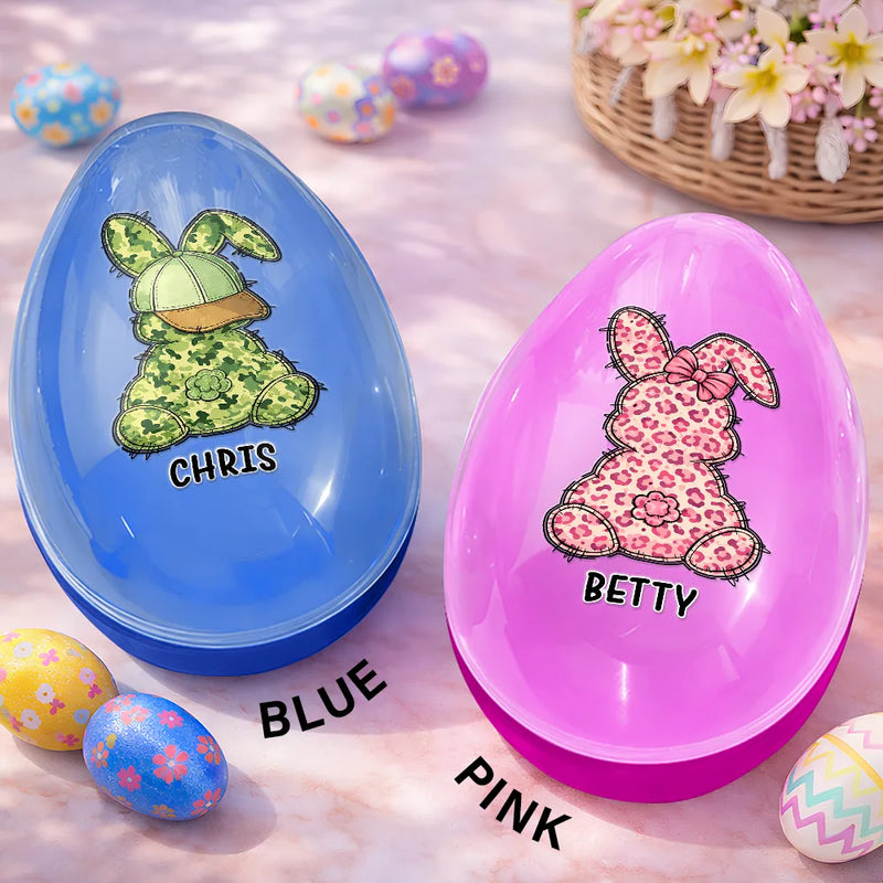 Easter,Happy,Gift For Kids,Parents - Pastel Cosmic Swirl Bunny - Personalized Fillable Egg
