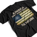 Independence Day,Family,Proud,Custom Text - Patriotic 250th Anniversary Family Names - Personalized T Shirt