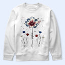 America 250th,Independence Day,Gift For Yourself,Proud,Icon - Patriotic Birth Flower 250 Years Of Freedom - Personalized T Shirt