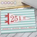 Back To School, Gift For Yourself, Gift For Women, Top Market, Adorable, Warp Text - Pennant Flag Stripes Pattern Dorm Room - Personalized Doormat