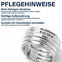 Gift For Yourself,Gift For Women,Memorial,Sad,German,Gift For Wife,Gift For Girlfriend,Gift For Grandma,Gift For Daughter,Gift For Sisters,Gift For Bestie,Gift For Mother - Gedenkgeschenk Ich Bin Immer Bei Dir - Personalisierte Herz-Stapelringe