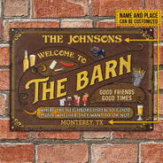 Personalized Barn Listen To The Good Music Custom Classic Metal Signs