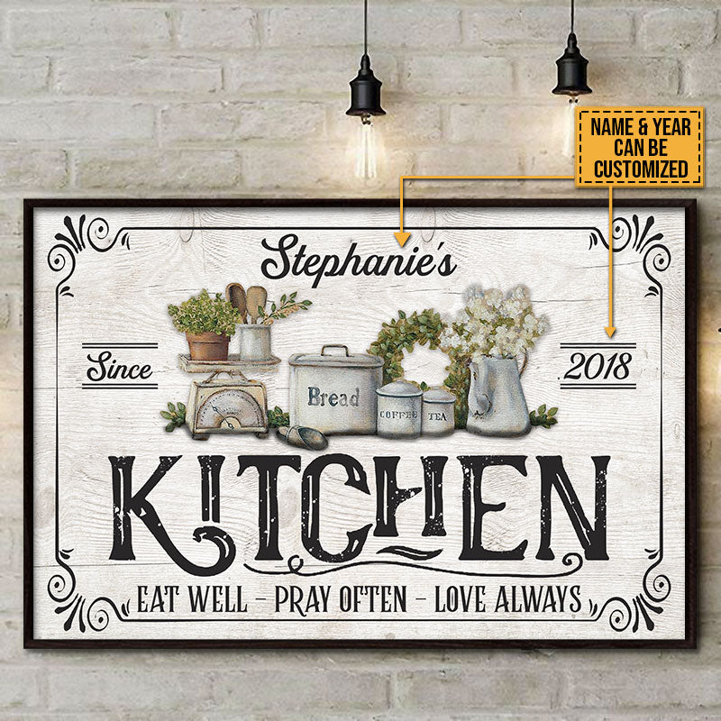 Personalized Farmhouse Kitchen Love Always Customized Poster