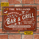 Personalized Grilling Proudly Serving Whatever You Bring Color Customized Classic Metal Signs