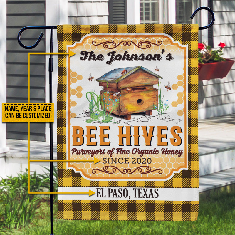 Personalized Honey Bee Bee Hives Flannel Custom Flag