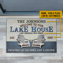 Personalized Lake Memories At The Lake Custom Doormat