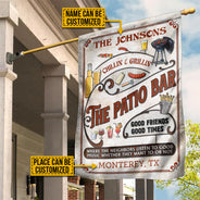 Personalized Patio Grilling Red Listen To The Good Music Chillin Custom Flag