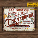 Personalized Veranda Sit Long Talk Much Custom Classic Metal Signs