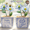 Gift For Daughter,Mom - Daughters (Adult),Grandma - Grandkids,Love - Custom Photo Pencil Sketch The Only Thing Better Than Being Your Mother - Personalized Glass Flower Plant Pot