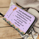 Gift For Daughter,Gift For Women,Happy,Gift For Grandkids - Faux Pressed Birth Flower My Daughter Forever - Personalized Leather Long Wallet