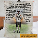 Personalized Soccer Parent And Child Never Lose Custom Fleece Blanket