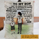 Personalized Soccer Parent And Child Never Lose Custom Fleece Blanket
