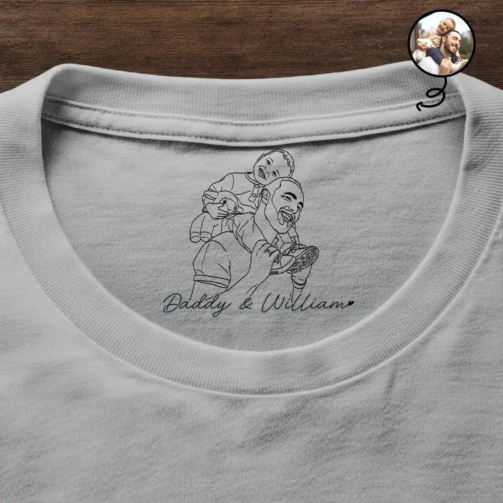 Custom Photo Pencil Sketch Art Family Dog Cat Portrait - Personalized T Shirt
