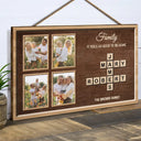 Family,Happy,Parents,Gift For Mother,Gift For Father,Gift For Women,Gift For Men,Gift For Grandpa,Gift For Grandma - Custom Photo Crossword Family Life Begins And Love Never Ends - Personalized Wood Rectangle Sign