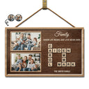 Family,Happy,Parents,Gift For Mother,Gift For Father,Gift For Women,Gift For Men,Gift For Grandpa,Gift For Grandma - Custom Photo Crossword Family Life Begins And Love Never Ends - Personalized Wood Rectangle Sign