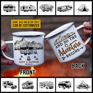 Personalized Camping Adventure Begins Customized Campfire Mug