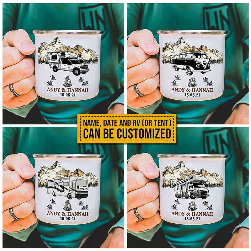 Personalized Camping Adventure Begins Customized Campfire Mug