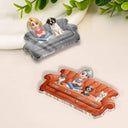 Pet Lovers, Pet Mom, Pet Dad, Pet Couple - Pet Couple Pet Mom And Dad - Personalized Acrylic Fridge Magnet