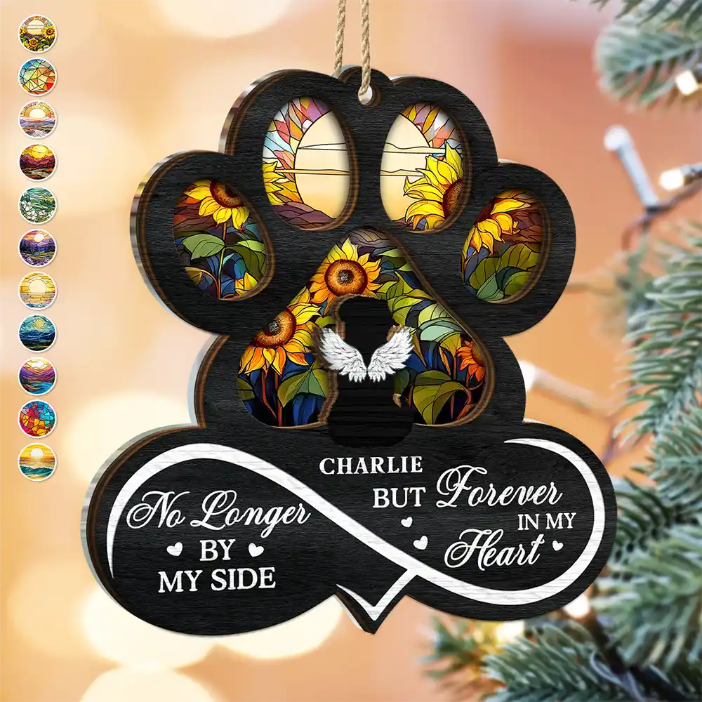 Pet Forever In My Heart Always Loved - Personalized 2-Layered Mix Ornament