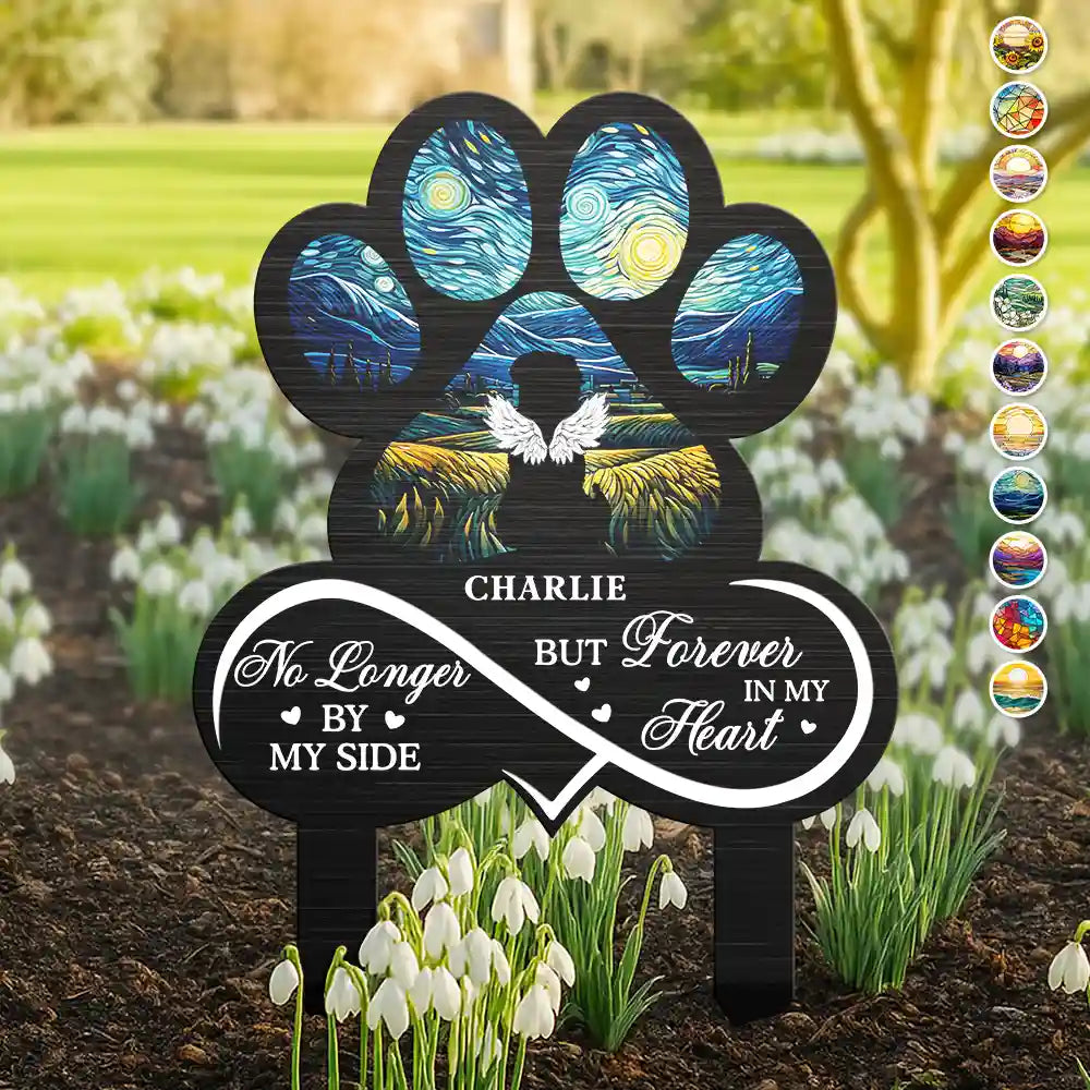 Pet Forever In My Heart Always Loved - Personalized Metal Garden Stake