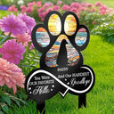 Pet Lovers,Pet Mom,Pet Dad,Memorial - Pet Forever In My Heart Always Loved - Personalized Metal Garden Stake