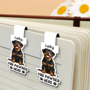 Reading,Gift For Yourself,Gift For Women,Happy,Pet Lovers - Pet Lovers You Pawsed Here - Personalized Custom Shaped Magnetic Bookmark Clip