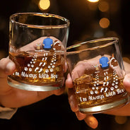 Pet Lovers, Pet Mom, Pet Dad, Memorial, Love - Pet Memorial I'm Always With You Never Walk Alone - Personalized Whiskey Glass