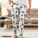 Gift For Husband,Parents,Gift For Yourself,Gift For Men,Gift For Grandpa,Gift For Father,French,Custom Photo,Happy,Gift For Grandparents,Non-Eng,Photo,Icon,Playful - Photo Personnalisable Meilleur Papa Du Monde - Pantalon De Pyjama Personnalisé