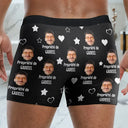 Gift For Husband,Gift For Boyfriend,Gift For Yourself,Gift For Men,LGBT,Funny,French - Photo Personnalisée Propriété De Mon Amour - Boxer Pour Homme Personnalisé