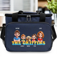 Gift For Couples, Parents, Dog Lovers, Happy - Picnic, Beach, Camping Cooling Bag For Family Trip - Personalized Lunch Bag, Cooling Tote