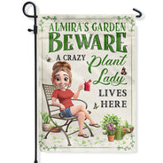 Gardening,Summer,Top Market,Gift For Yourself,Humorous,Vector - Plant Lady Lives Here - Personalized Flag