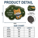 Cat Lovers,Cat Mom,Funny - Please Keep Door Closed Faux Embroidery Effect - Personalized Custom Shaped Doormat