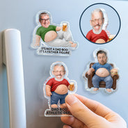 Gift For Father,Humorous,Vector - Poke Dad Bod Belly - Personalized Acrylic Magnet