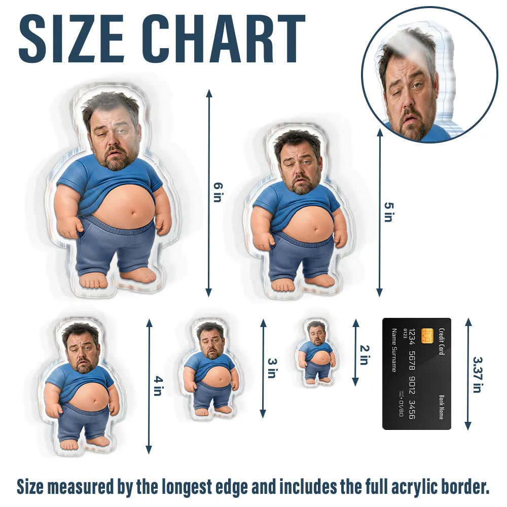 Gift For Father,Humorous,Vector - Poke Dad Bod Belly - Personalized Acrylic Magnet