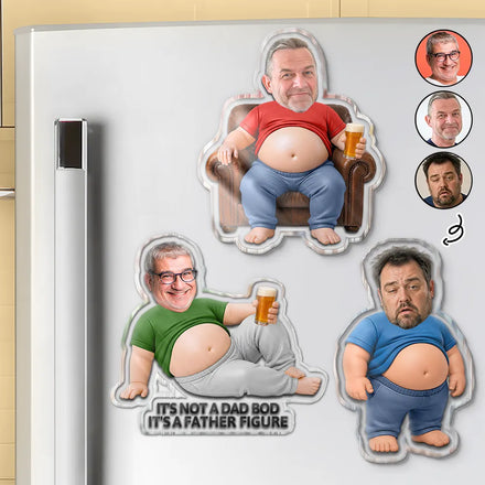 Poke Dad Bod Belly - Personalized Acrylic Magnet