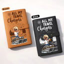 Pontoon,Gift For Women,Gift For Men,Happy,Travel - Pontoon Woman Man All My Charging Sh*t - Personalized Leather Cable Bag