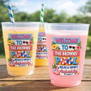 Playful, Family, Summer, Poolside, Outdoor Decor, Custom Text - Pool Party Relax And Play - Personalized Frosted Cups