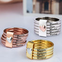 Gift For Yourself,Gift For Women,Gift For Wife,Gift For Girlfriend,Gift For Mother,Gift For Grandma,Gift For Daughter,Gift For Sisters,Gift For Bestie,Love - Positive Affirmations For Self Reminder - Personalized Heart Stacking Rings