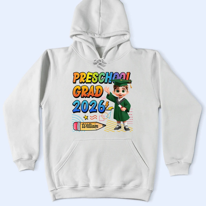 Gift For Kids,Gift For Grandkids,Grandpa - Grandkids,Grandma - Grandkids,Graduation,Happy - Preschool Kindergarten Graduation - Personalized T Shirt