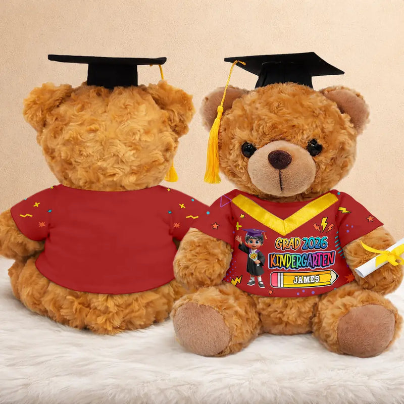 Gift For Kids,Gift For Grandkids,Grandma - Grandkids,Grandpa - Grandkids,Happy,Graduation - Preschool Kindergarten Graduation - Personalized Teddy Bear
