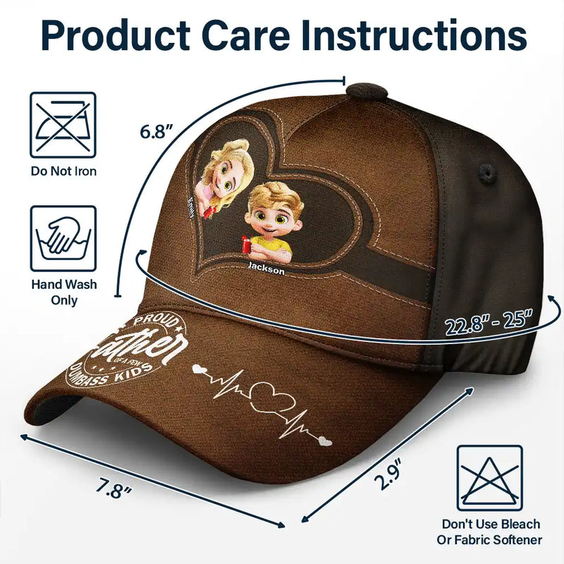 Gift For Father, Gift For Grandpa, Grandpa - Grandkids, Dad - Children, Happy - Proud Father Of A Few Dumbass Kids - Personalized Classic Cap