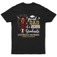 Graduation,Gift For Mother,Gift For Father - Proud Mom Dad Of A Class Graduate University College - Personalized T Shirt