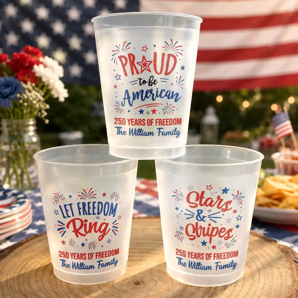 Proud To Be American - Personalized Frosted Cups
