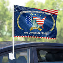 Independence Day, Happy, America 250th, Gift For Women, Gift For Men, Gift For Yourself, Family - Proud To Be An American 250th Anniversary USA - Personalized Car Flag